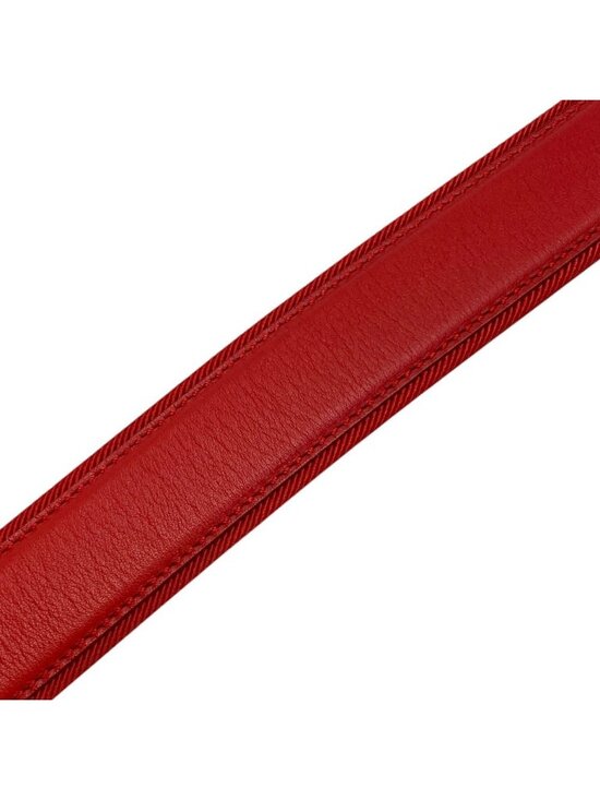 Cartier Panthere Belt Red Gold Canvas Leather Metal Logo Presence main image 9